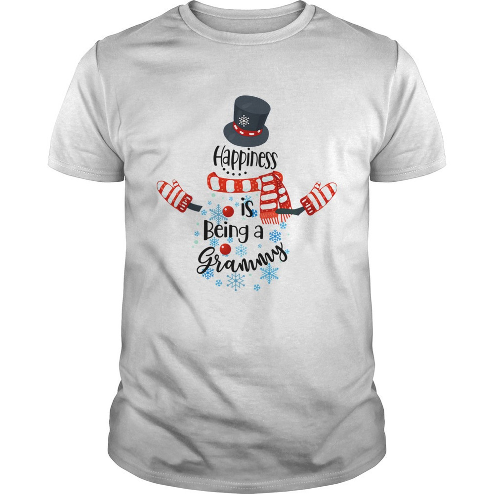 Happiness Is Being A Grammy Snowman Xmas Matching Family Tshirt